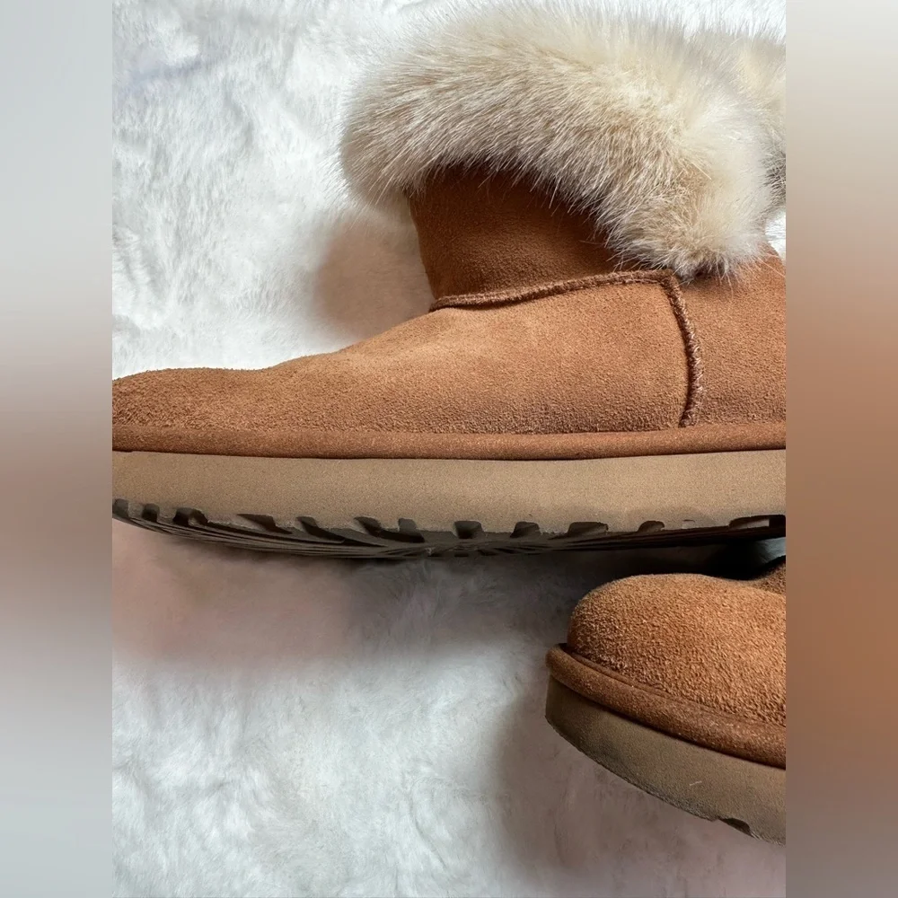 UGG Chestnut Fur-Lined Winter Boots